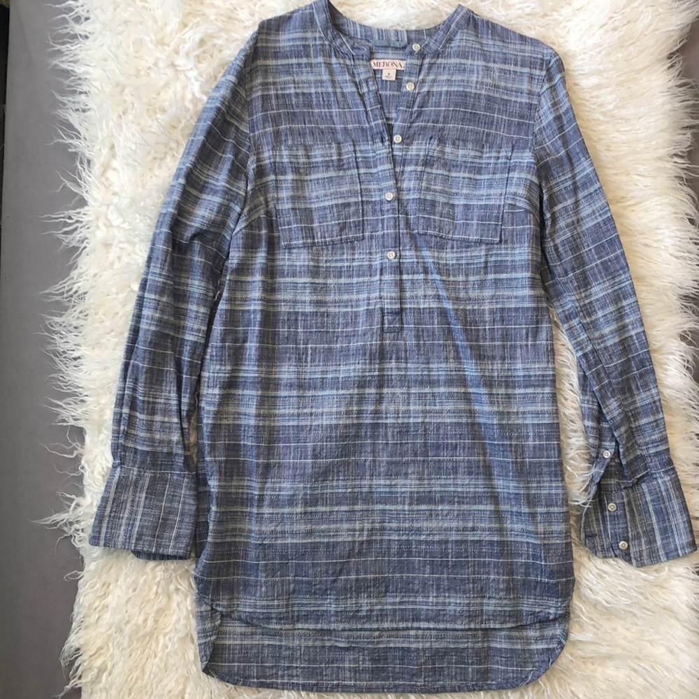 Women’s Long Sleeved Boho Jean Dress